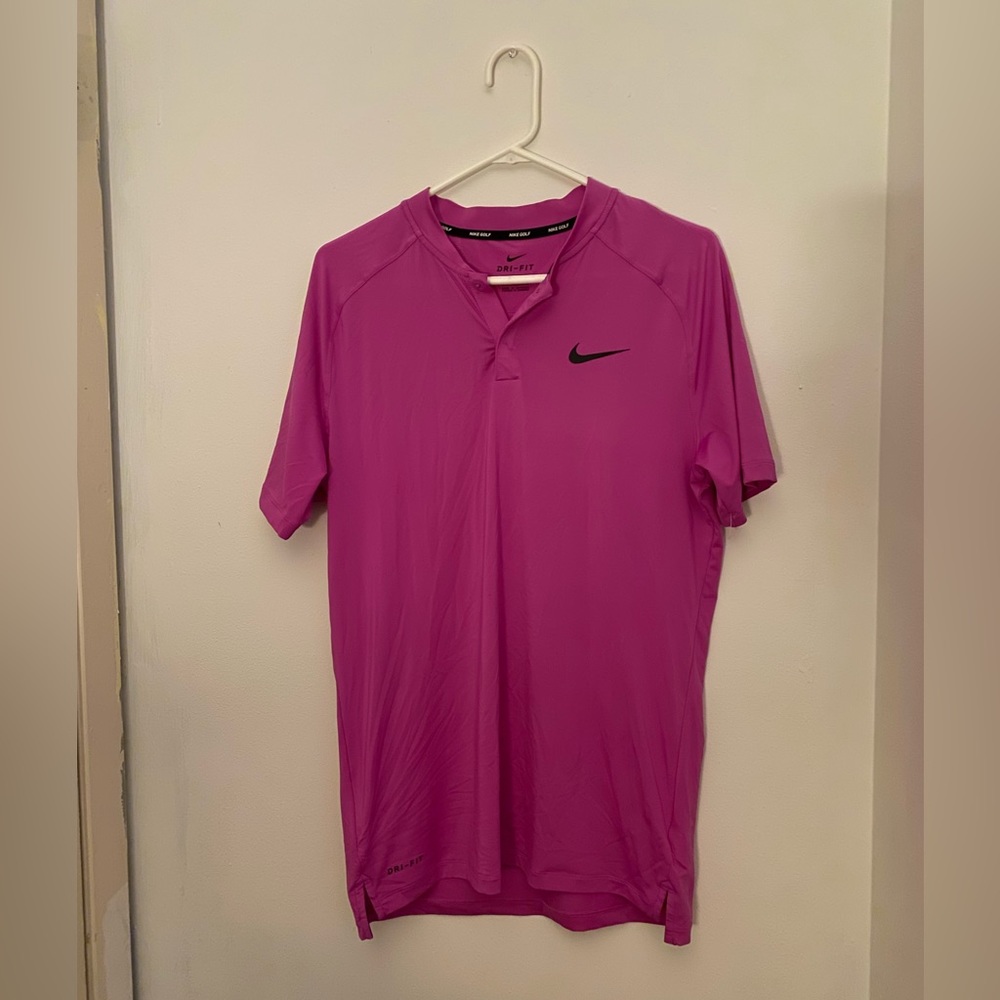 Size M Nike Dri-Fit Golf Hot Pink Sportswear Top